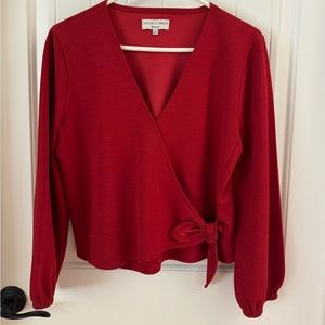 Madewell red blouse sz M
